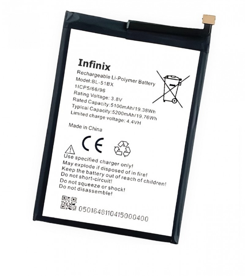 Infinix Hot 11 X662 Battery Replacement BL 51BX Battery With 5200mAh