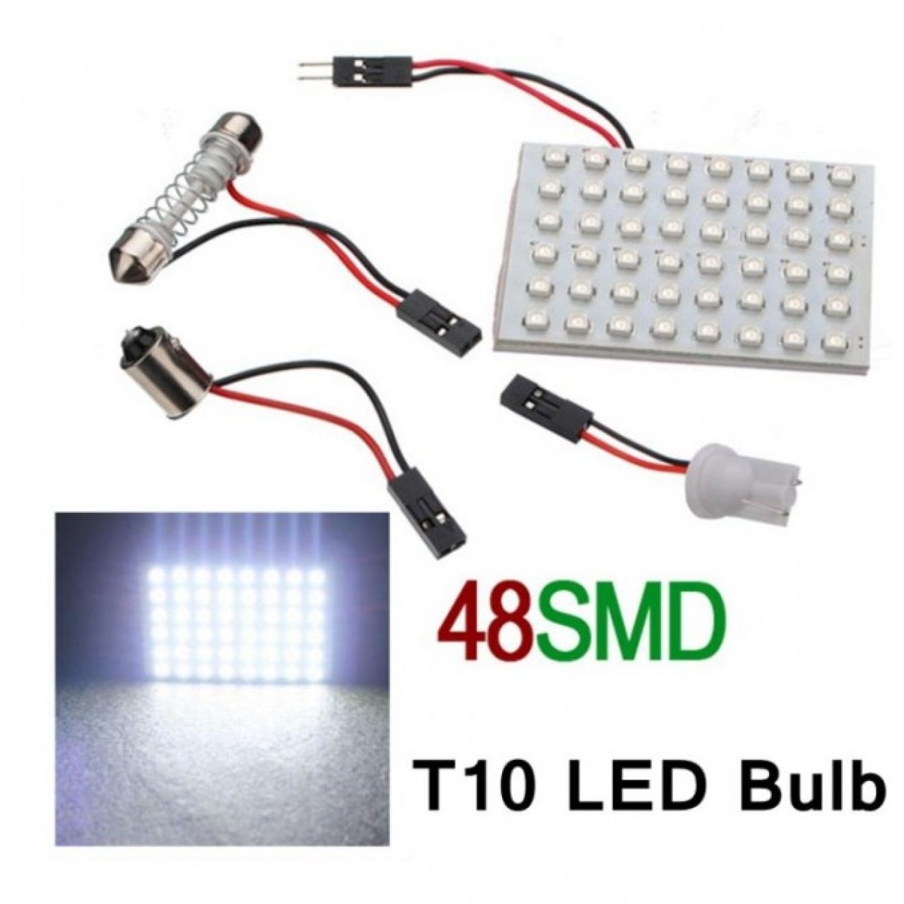 1 Pc 48 LED Auto Car Interior Bulb Roof Light