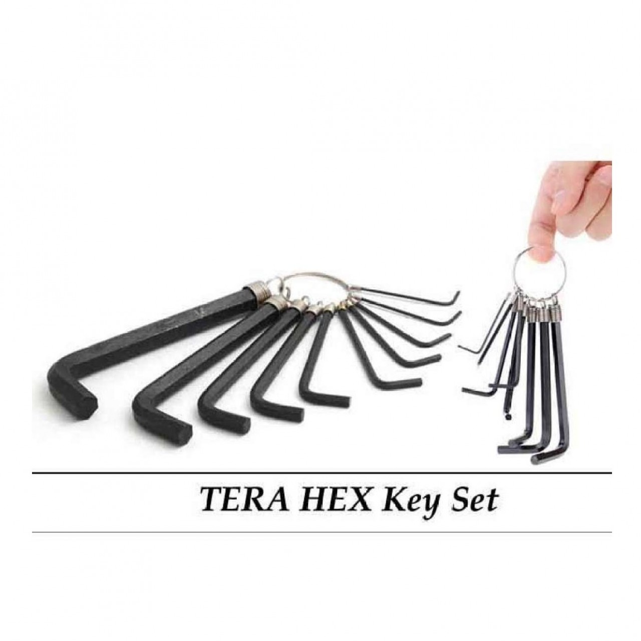 10 Pieces- Tera Hex Key (L-Keys) - Black