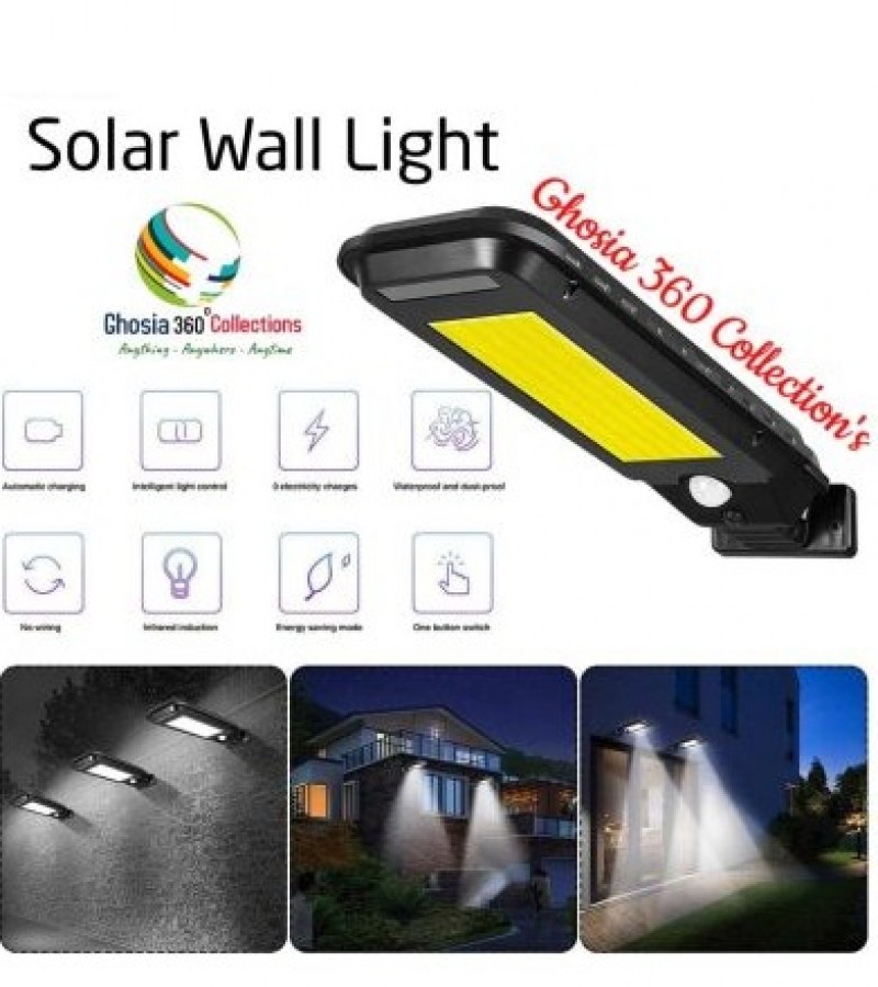 100 COB Outdoor Solar induction Street Motion Sensor Wall Lamp KN-425