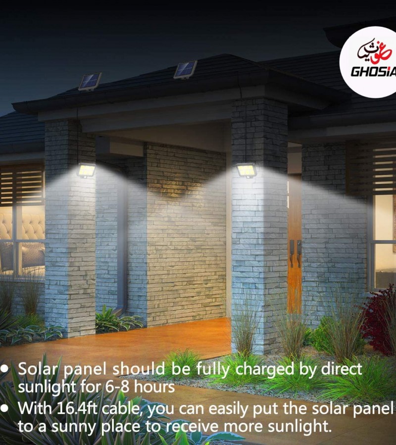 128 LED Solar Wall Light Garden Security Lamp PIR Motion Sensor IP65 with Remote Control Outdoor