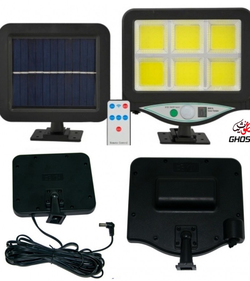 128 LED Solar Wall Light Garden Security Lamp PIR Motion Sensor IP65 with Remote Control Outdoor