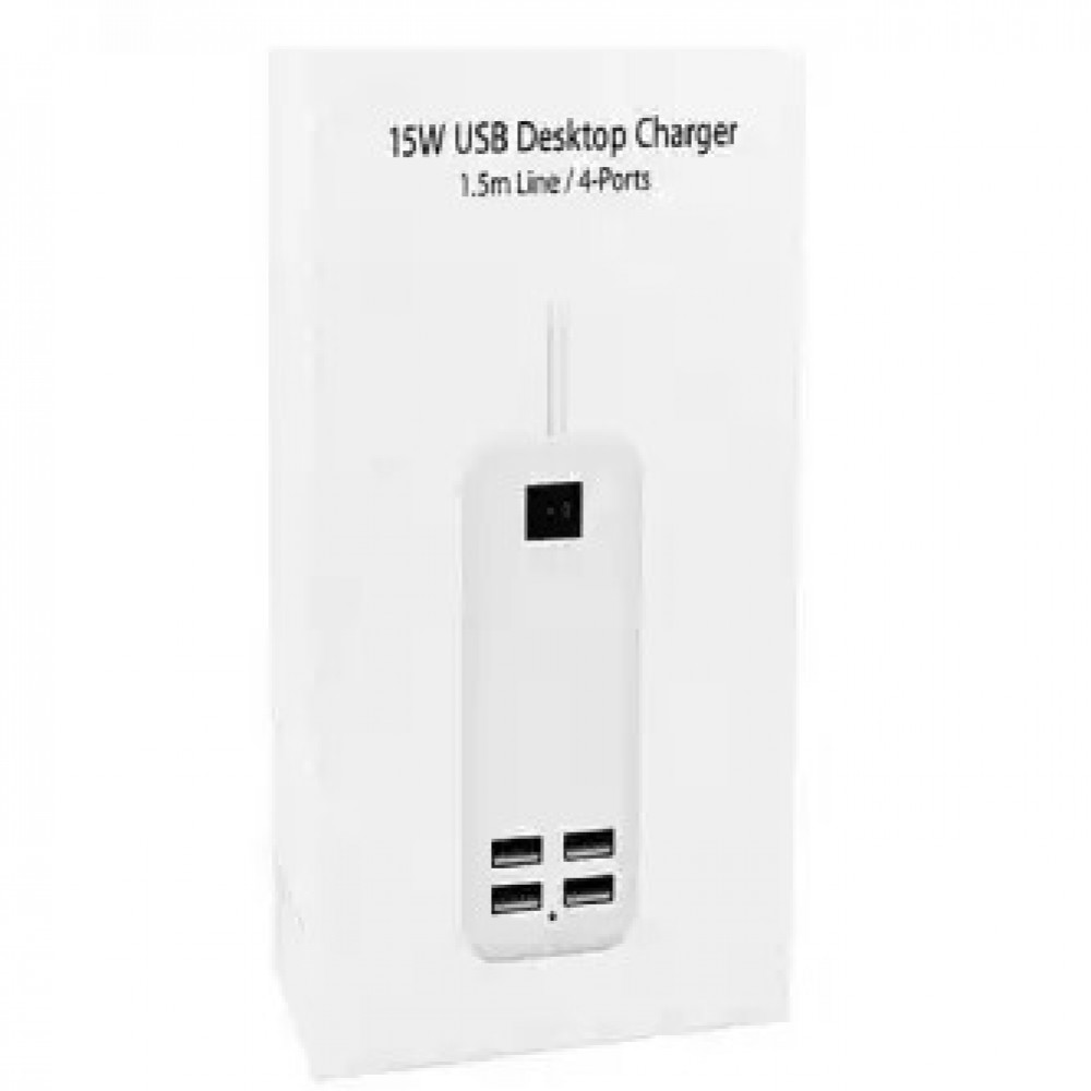 15W USB Desktop Extension Charger 4 Ports -