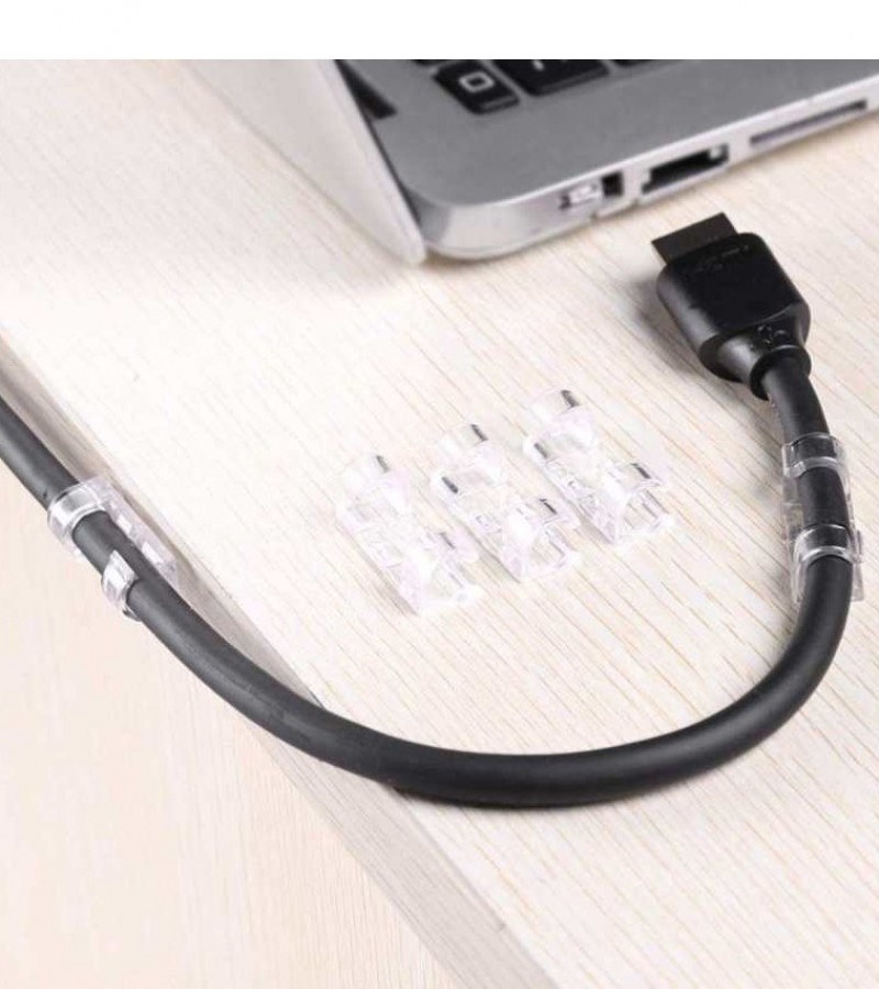 16Pcs Self Adhesive Crystal Design Cable Clips Organizer Desk Mouse Cable Wire Holder