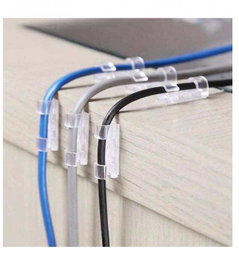 16Pcs Self Adhesive Crystal Design Cable Clips Organizer Desk Mouse Cable Wire Holder