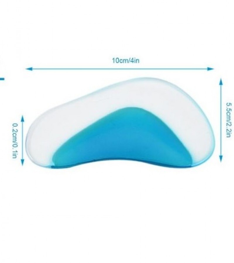 1Pair Silicone Gel Arch Support Comfortable Insole Gel Pad for Pain Relief Heel Support Protection