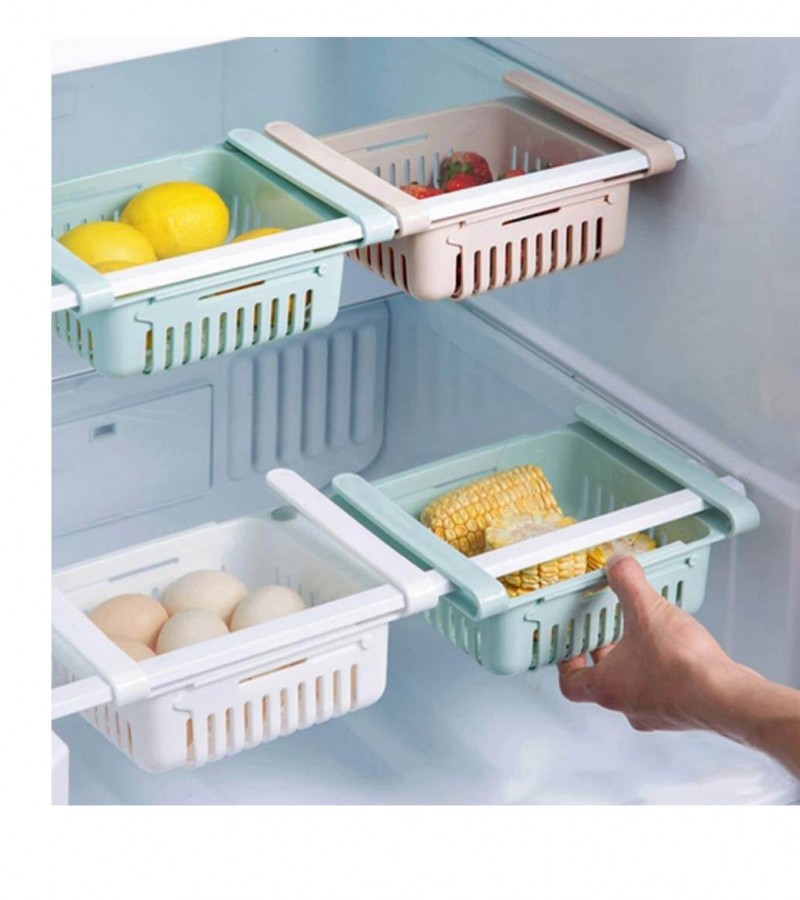 1Pcs Fridge Food Storage Tray Drawer Shelve Organizer - Multicolour