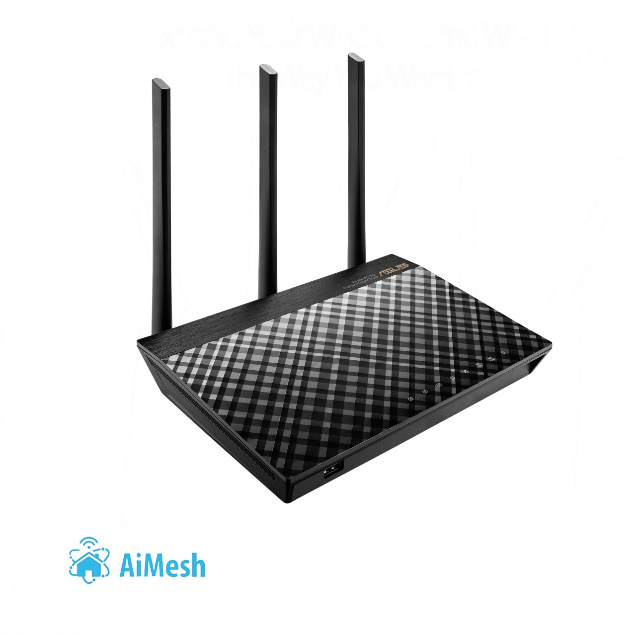 2. ASUS Dual-Band Wireless Gigabit Router RT-AC66U B1 -AC1750 – 1750 Mbps speed -– AiMesh - AiProtec