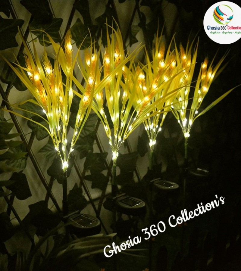 (2 in 1 Pack) Solar Garden Stake Lights, Outdoor Solar Lights in Wheat Ear Design, LED Solar Power