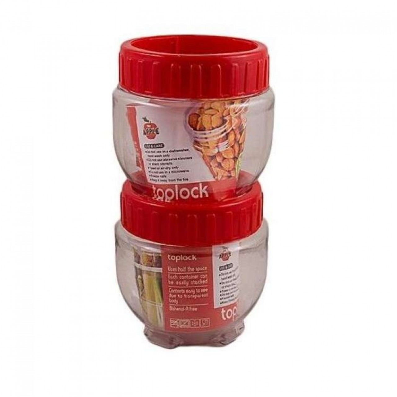 Small Jar set-Red Color - 2 Pieces