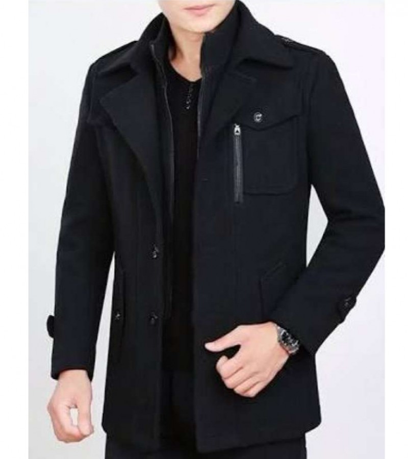 2020 New Collection Black Fleece Warm Jacket Coat for Men
