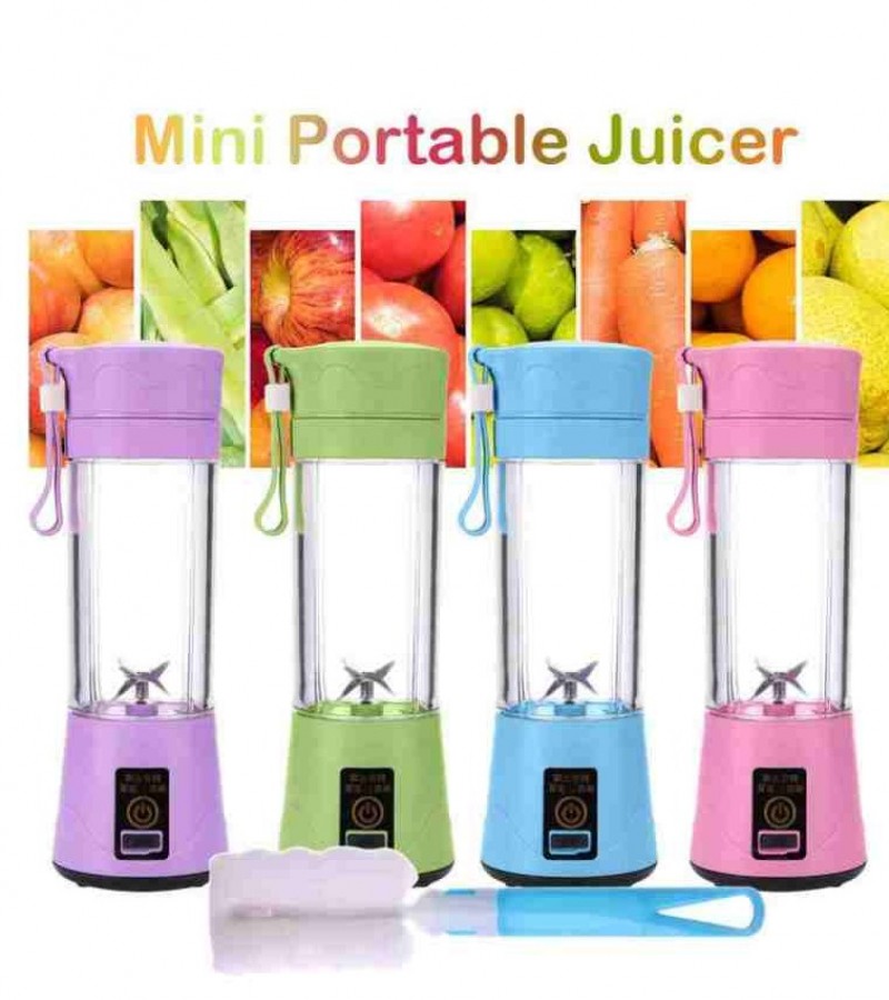 380ml 4 Blade Mini Portable USB Electric Fruit Juicer Blender Maker