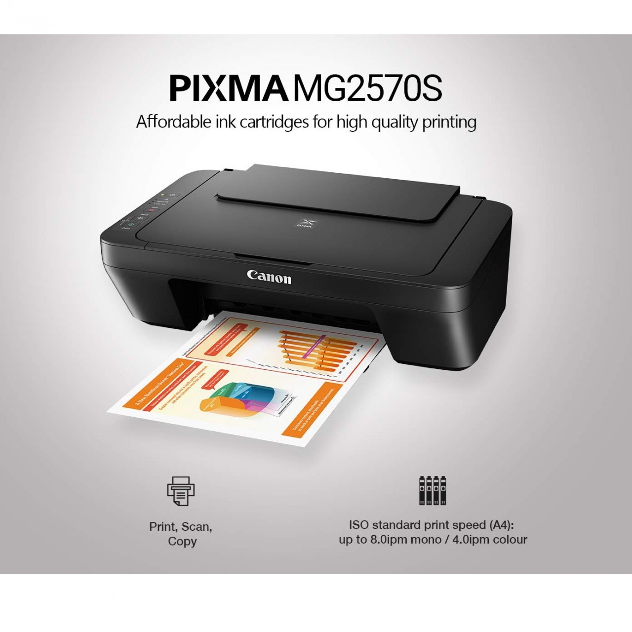 Canon 2570S – All in One – Printer + Copier + Scanner – Inkjet Technology