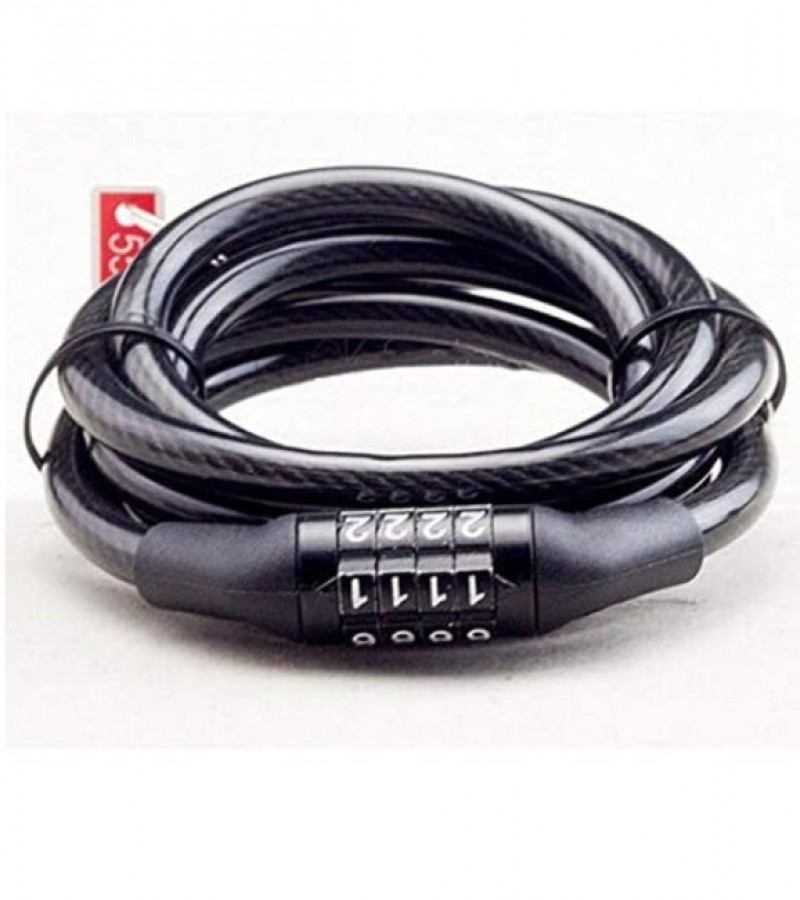 4 Digit Resettable Combination Cable Lock for Bicycle