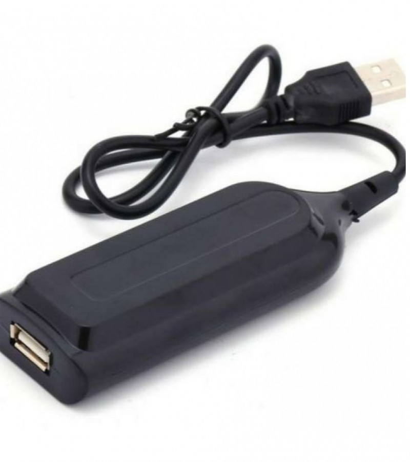 4 Port High-Speed USB Hub - Black