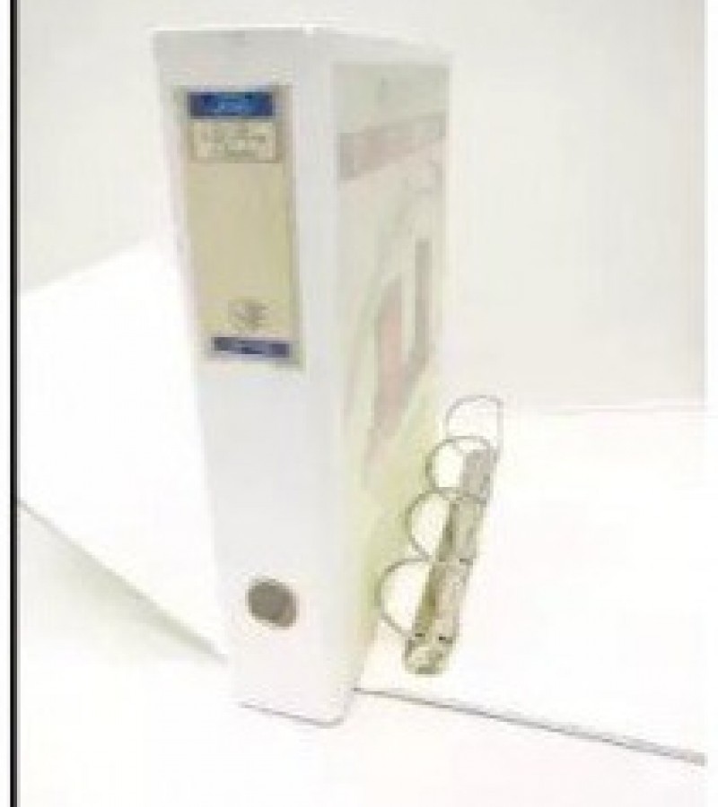 4 Ring Binder - D Type Clip PVC Binder 52mm - White Pack Of 2