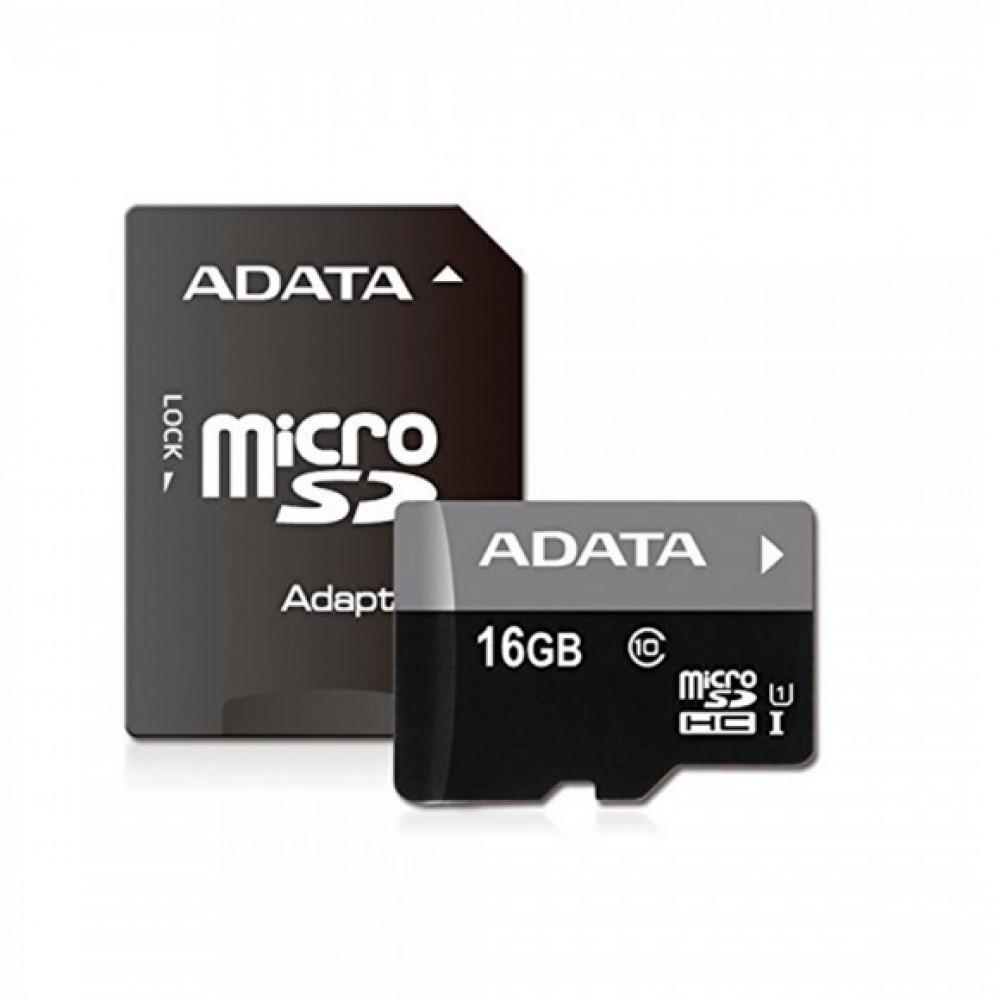 ADATA 16GB Micro SDHC Memory Card With SD Adapter