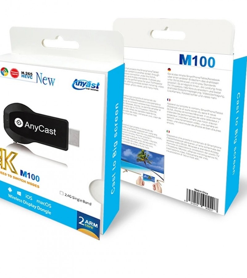 4K M100 ANYCAST HDMI DONGLE WITH REAL 4K CPU RK3229