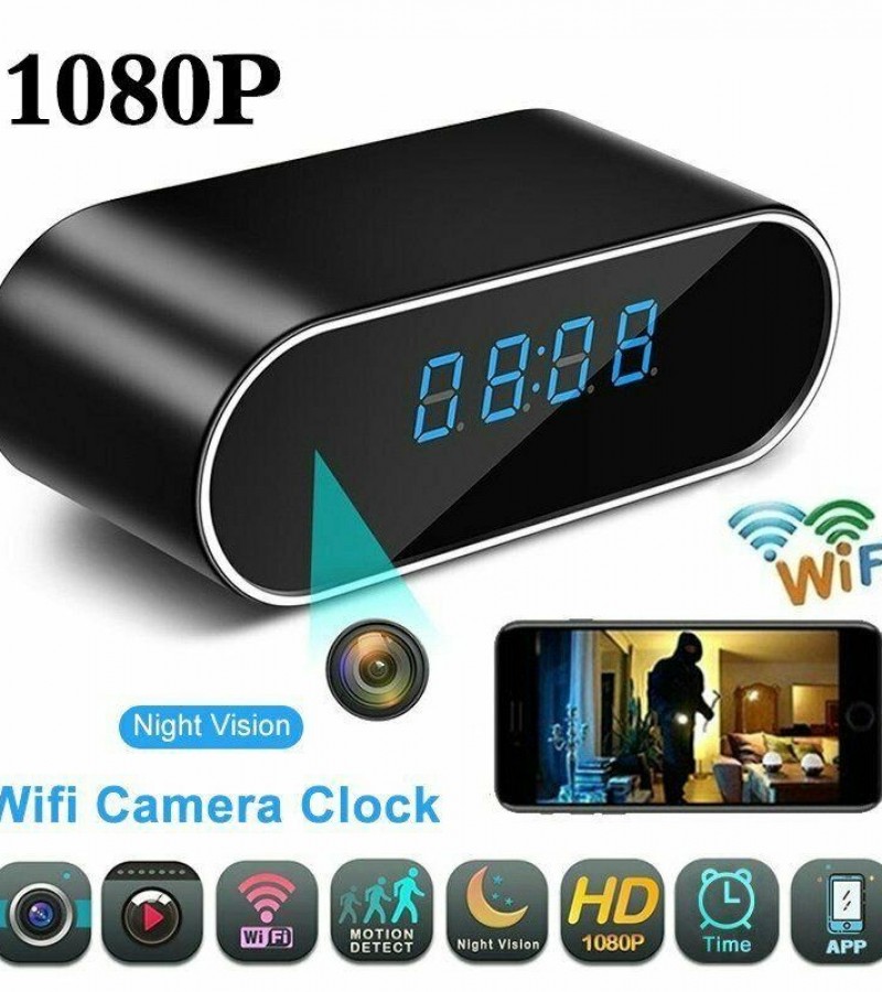 4k Wireless Wifi IP Alarm Clock Camera
