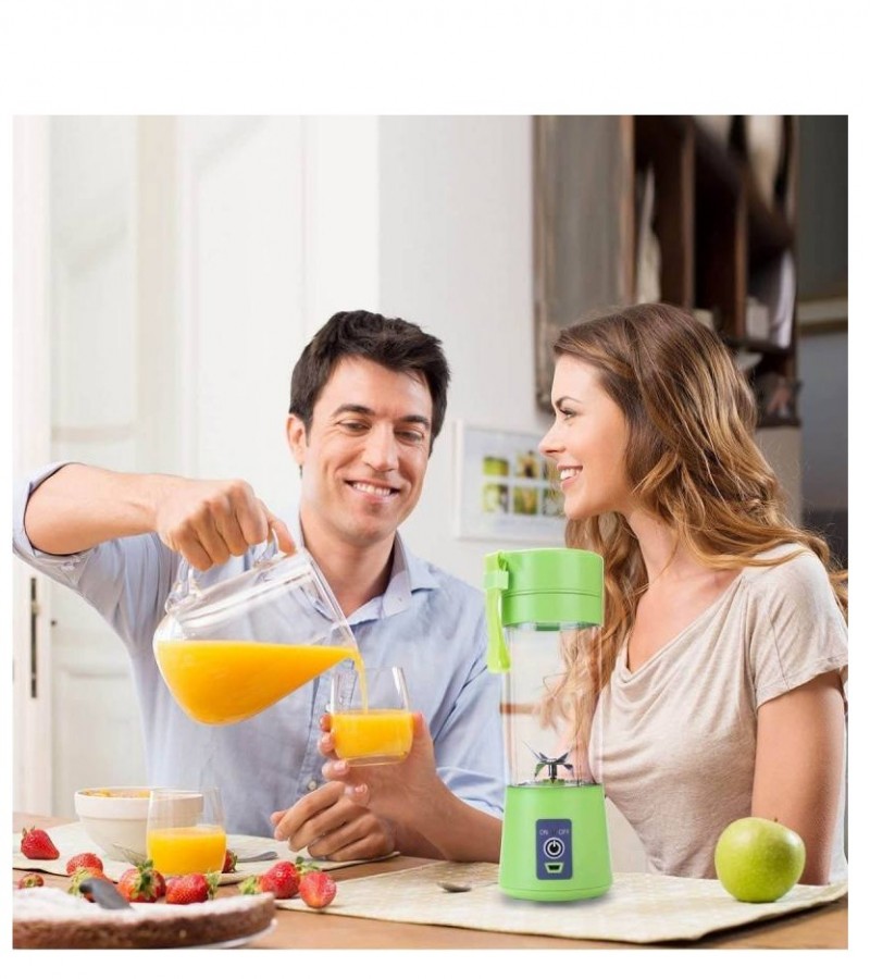 6 BLADE USB Portable Electric Fruit Juicer Cup Bottle Mixer Rechargeable Juice