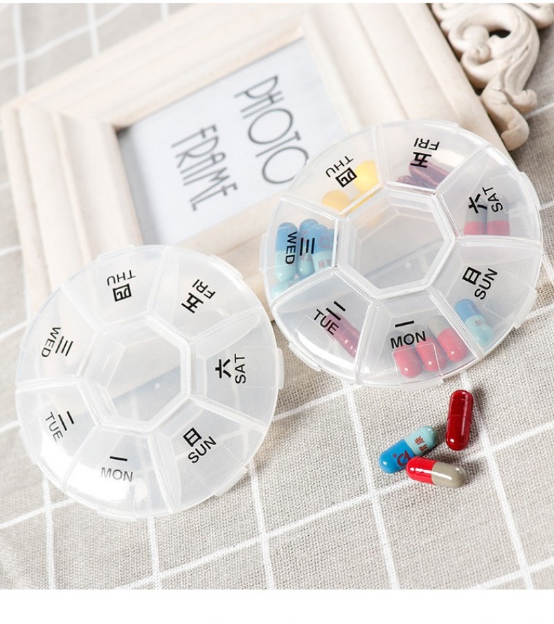 7 Days Weekly Mini Tablet Pill Medicine Box Holder Storage Organizer Travel Pill Box