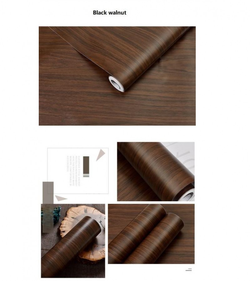 1M Waterproof Wood Vinyl Wallpaper Roll Self Adhesive Contact Paper Doors