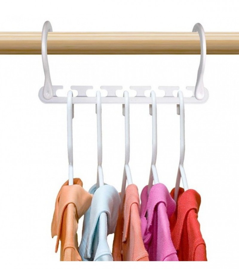 6 Pack Wonder Cloth Hanger MAX - White