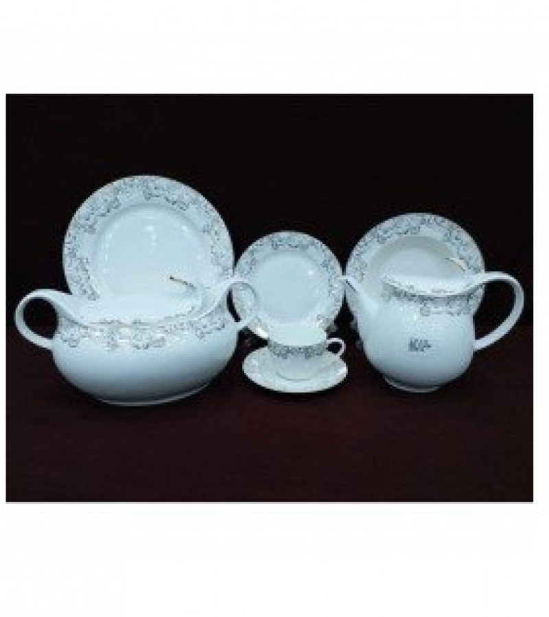 61 Piece Classic Bone China Dinner Set - 8 Person Serving - 21KG