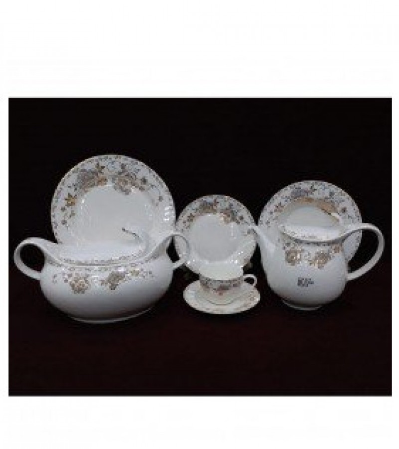 61 Piece Gorgeous Bone China Dinner Set - 8 Person Serving - 21KG
