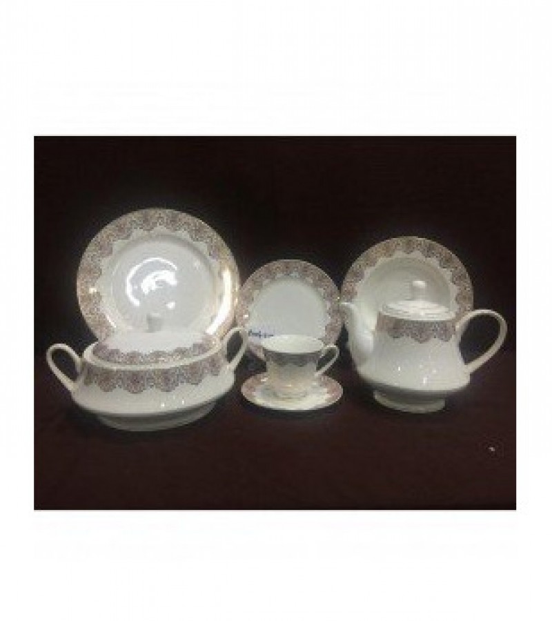75 Piece Graceful Bone China Dinner Set - 8 Person Serving - 22KG