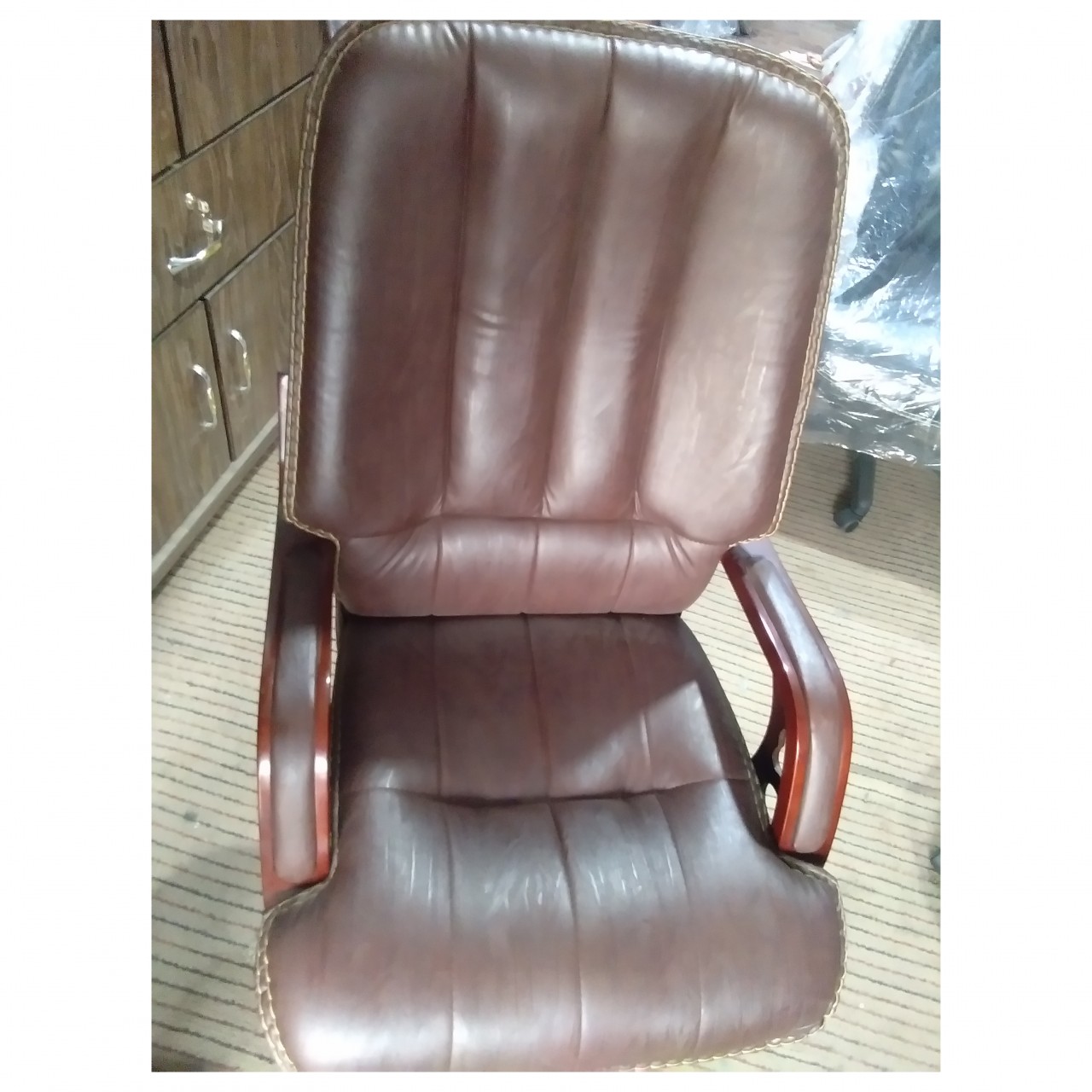 Adjustable Executive Imported Office Chair - Revolving Chair - Brown