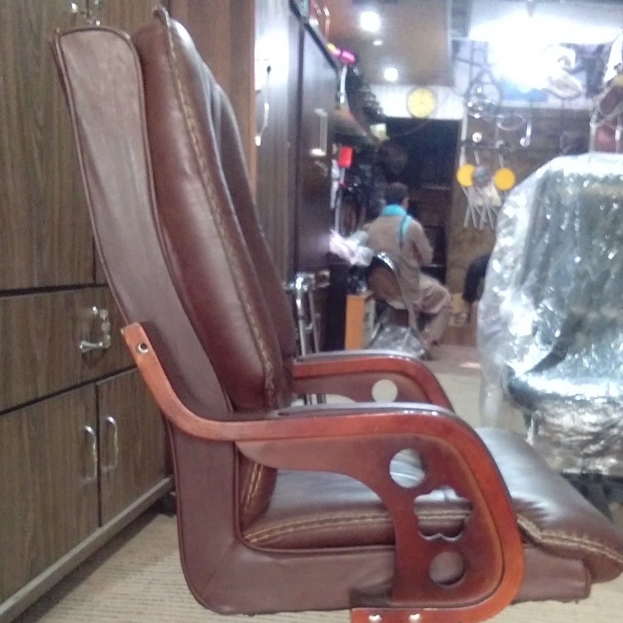 Adjustable Executive Imported Office Chair - Revolving Chair - Brown