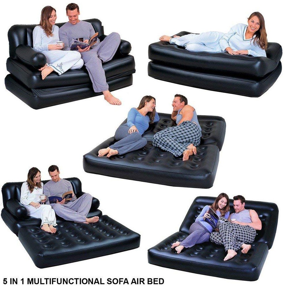 Air Pumped Sofa Cum Bed With Free Air Pump - 5 in 1