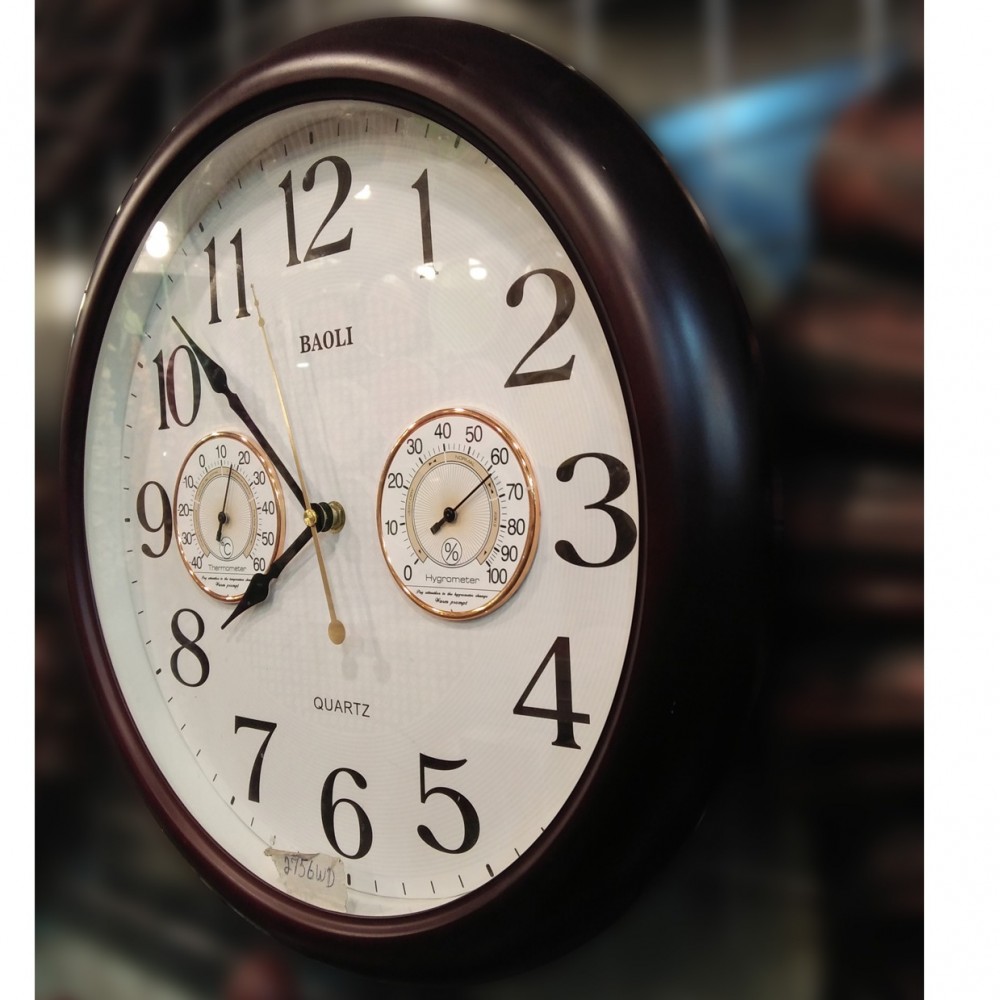 Baoli Quartz Plastic Wall Clock For Office & Home