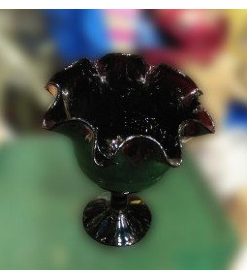 Black Glass Bowl For Home & Office Decoration