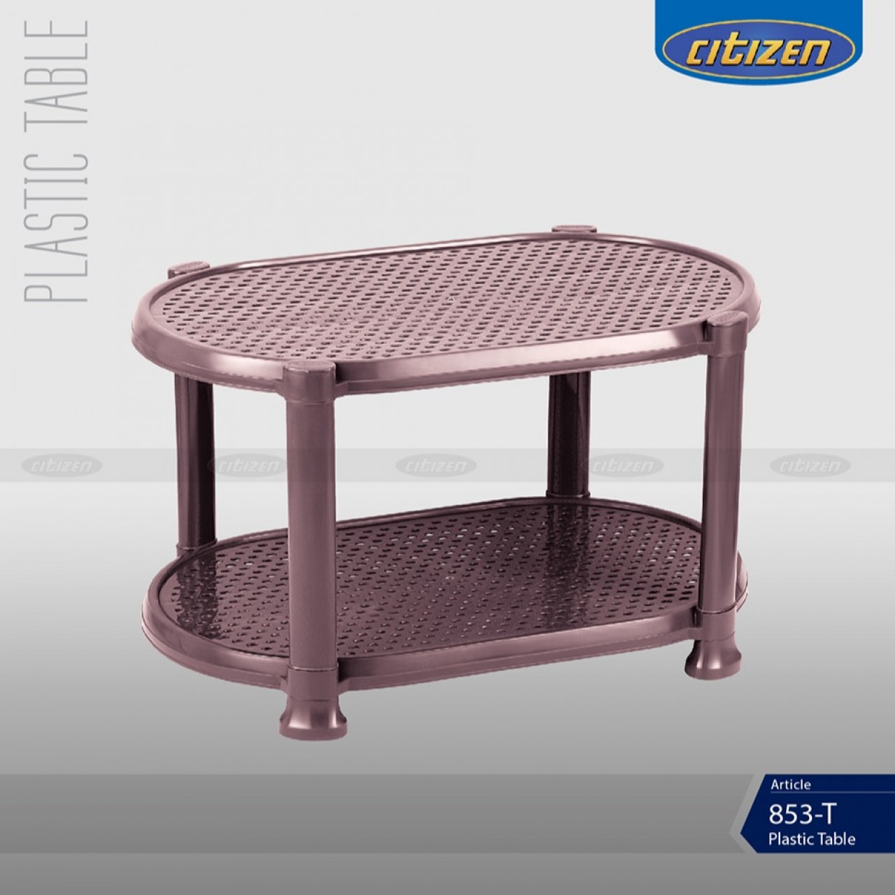 Citizen 853-T Double Tray Plastic Table For Home & Office Use