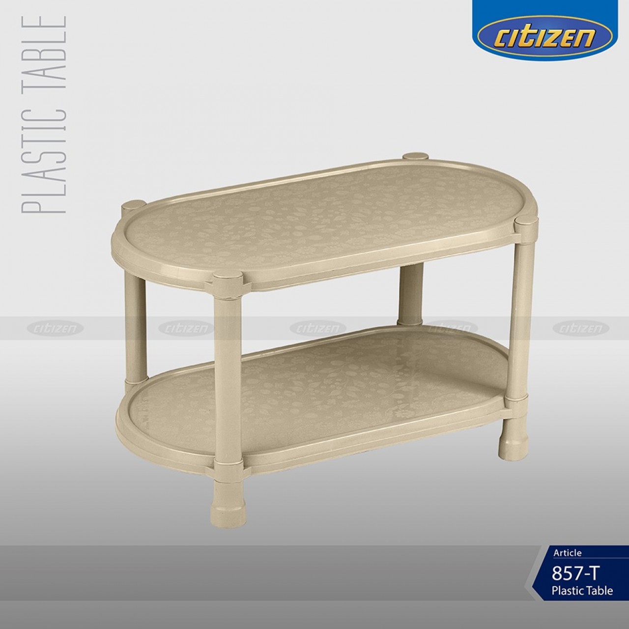 Citizen 857-T Double Tray Plastic Table For Home & Office Use