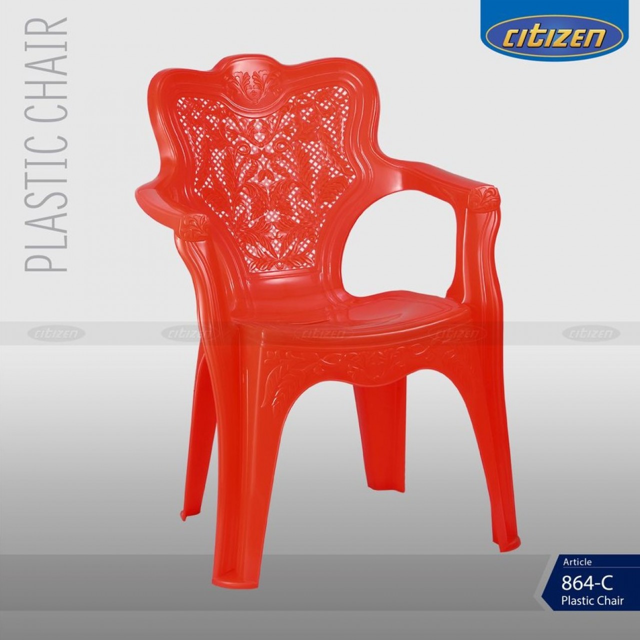Citizen 864-C Plastic Crystal & Regular Chair With Arms