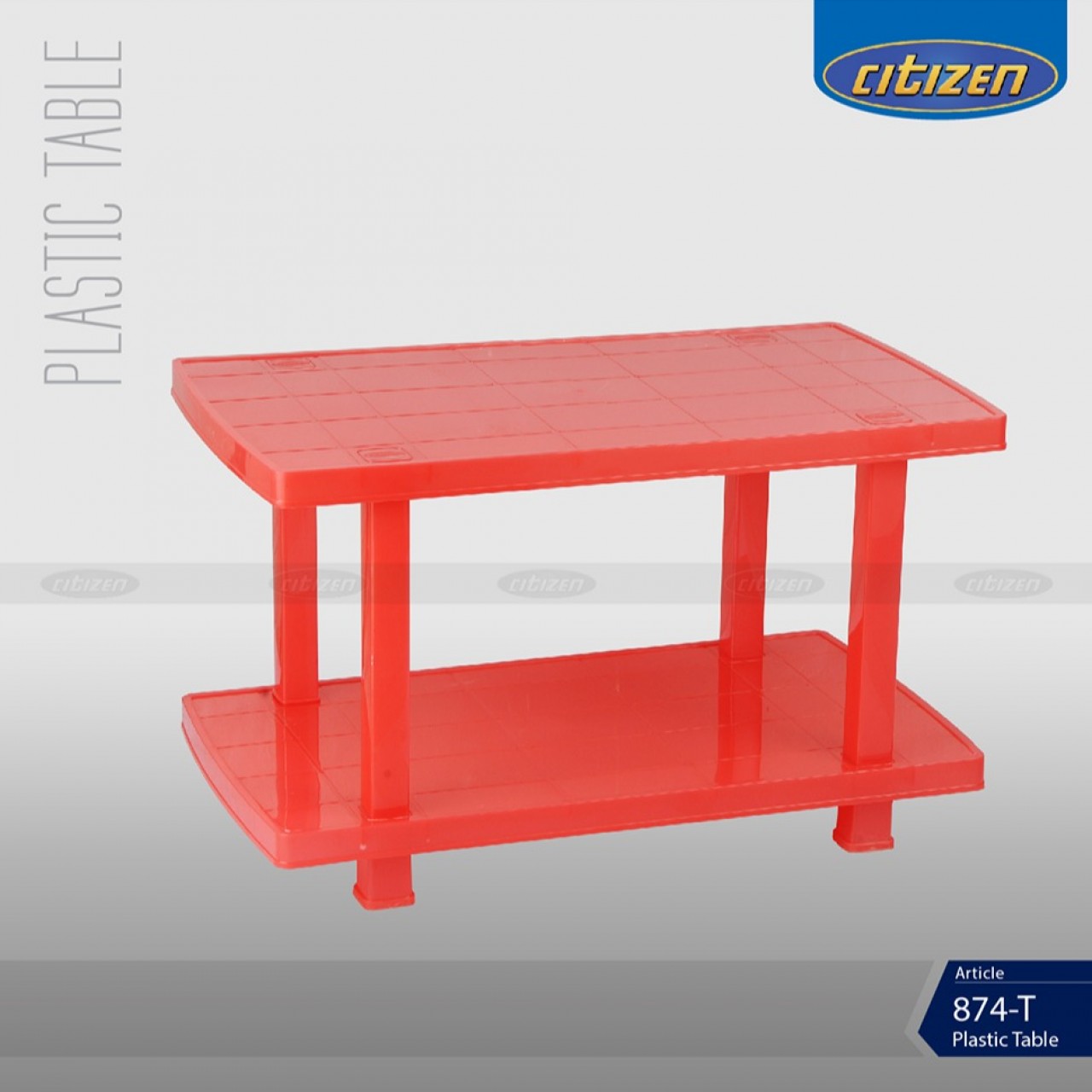 Citizen 874-T Double Tray Plastic Table For Home & Office Use