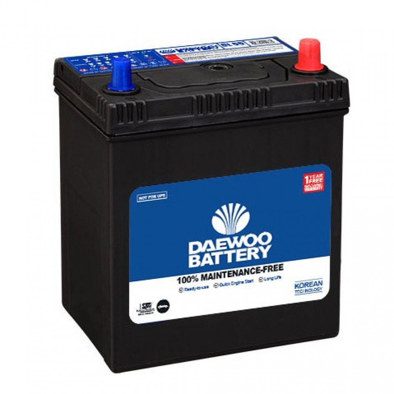 Daewoo Battery DL-55 – Compatible for engine 1000-1300CC - Maintenance Free Battery