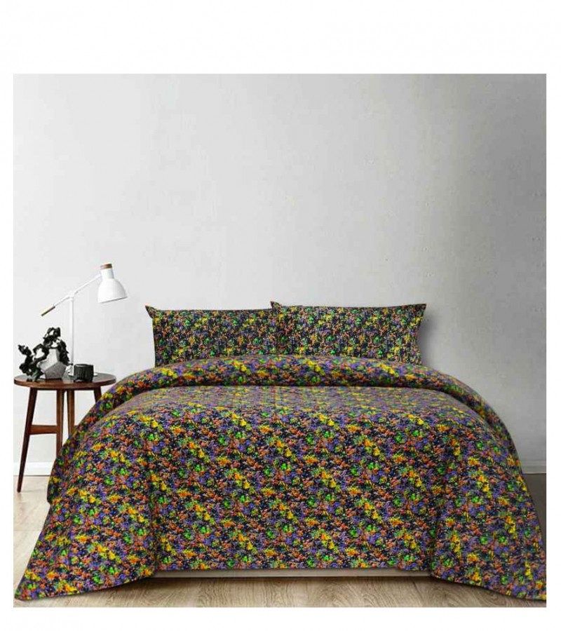 Cotton Passion Bedsheet Set Pure Cotton Graffiti Style Black