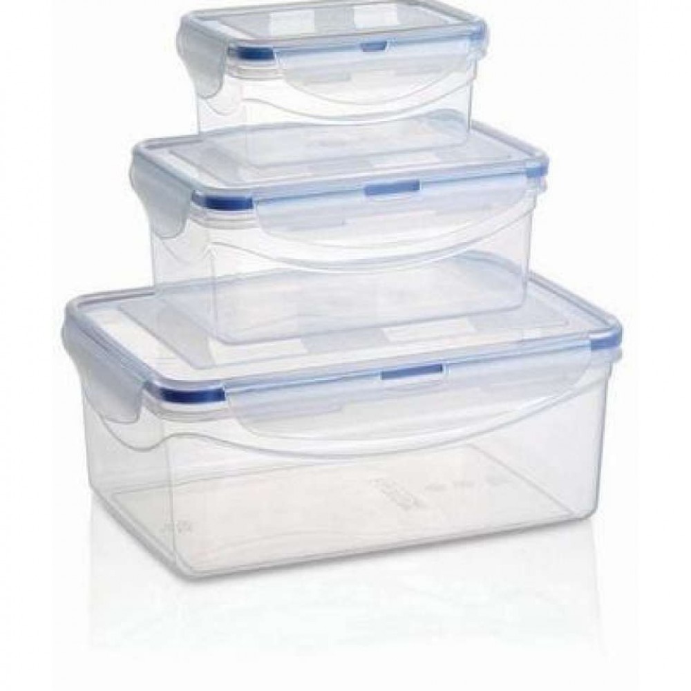 Pack Of 3 - Plastic Food Saver With Lock