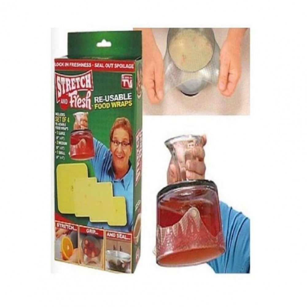 Pack Of 4 - Stretch And Fresh Food Wraps