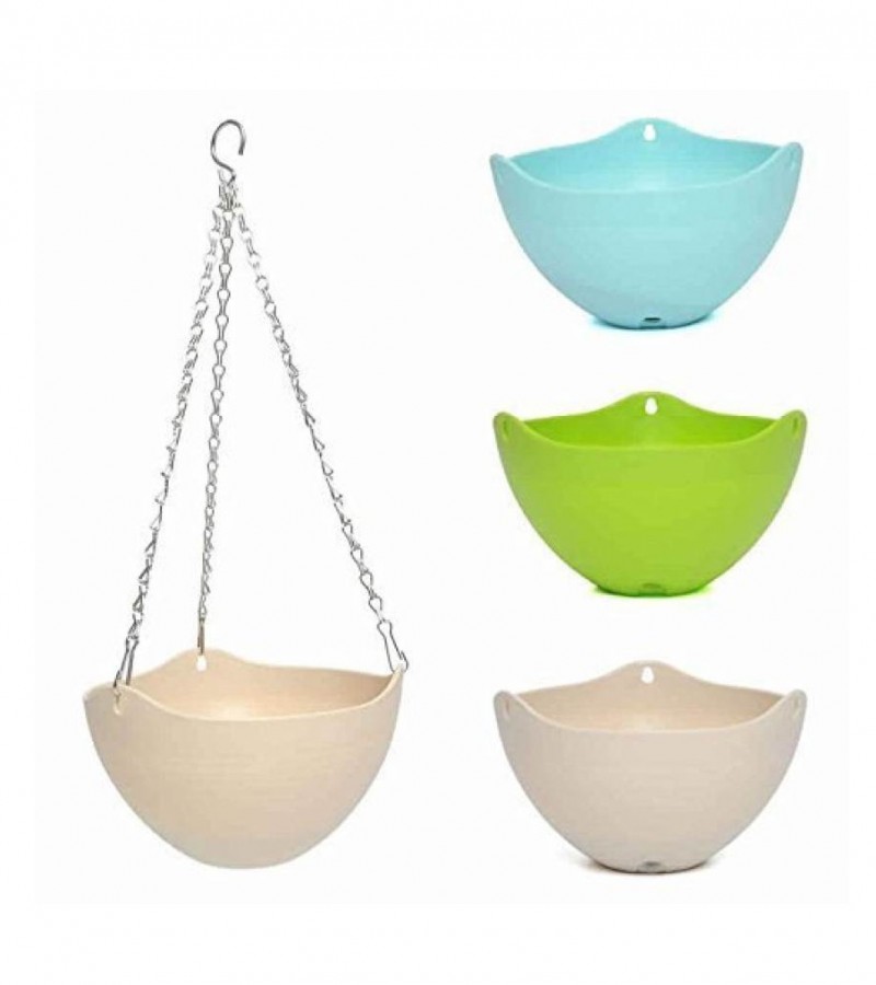 Pack of 8 Hanging Pot Garden Flower Plant Planters Decoration Hanging Basket