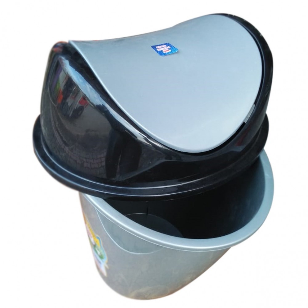 Plastic Garbage Dustbin With Swing Lid For Home & Office Use