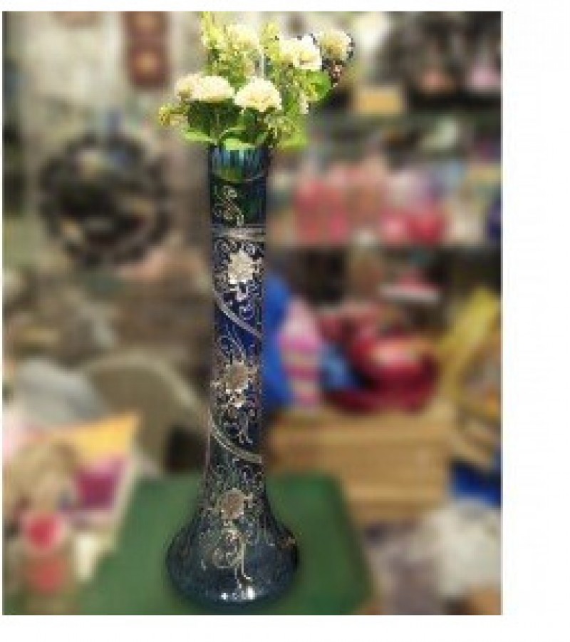 Qalam Printed Glass Vase Guldaan For Home Decoration
