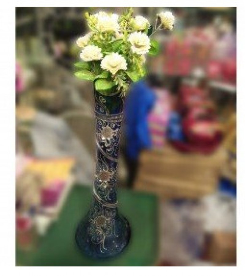 Qalam Printed Glass Vase Guldaan For Home Decoration