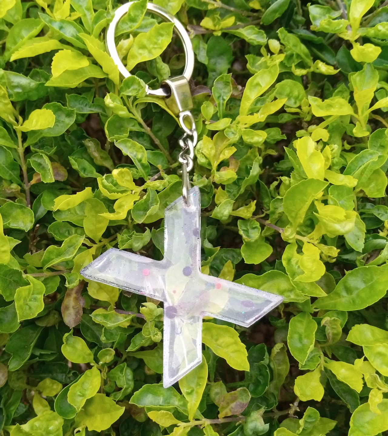 Resin  and Acrylic Letter Keychains .