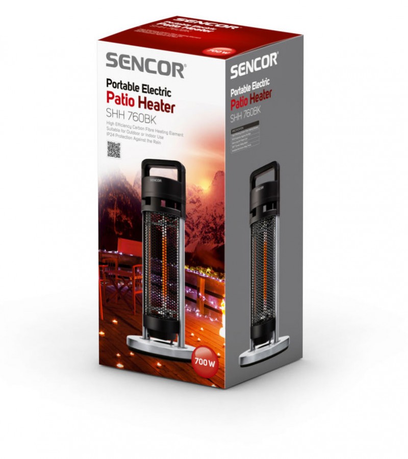 Sencor Portable Electric Patio Heater 700 Watts - SHH 760BK