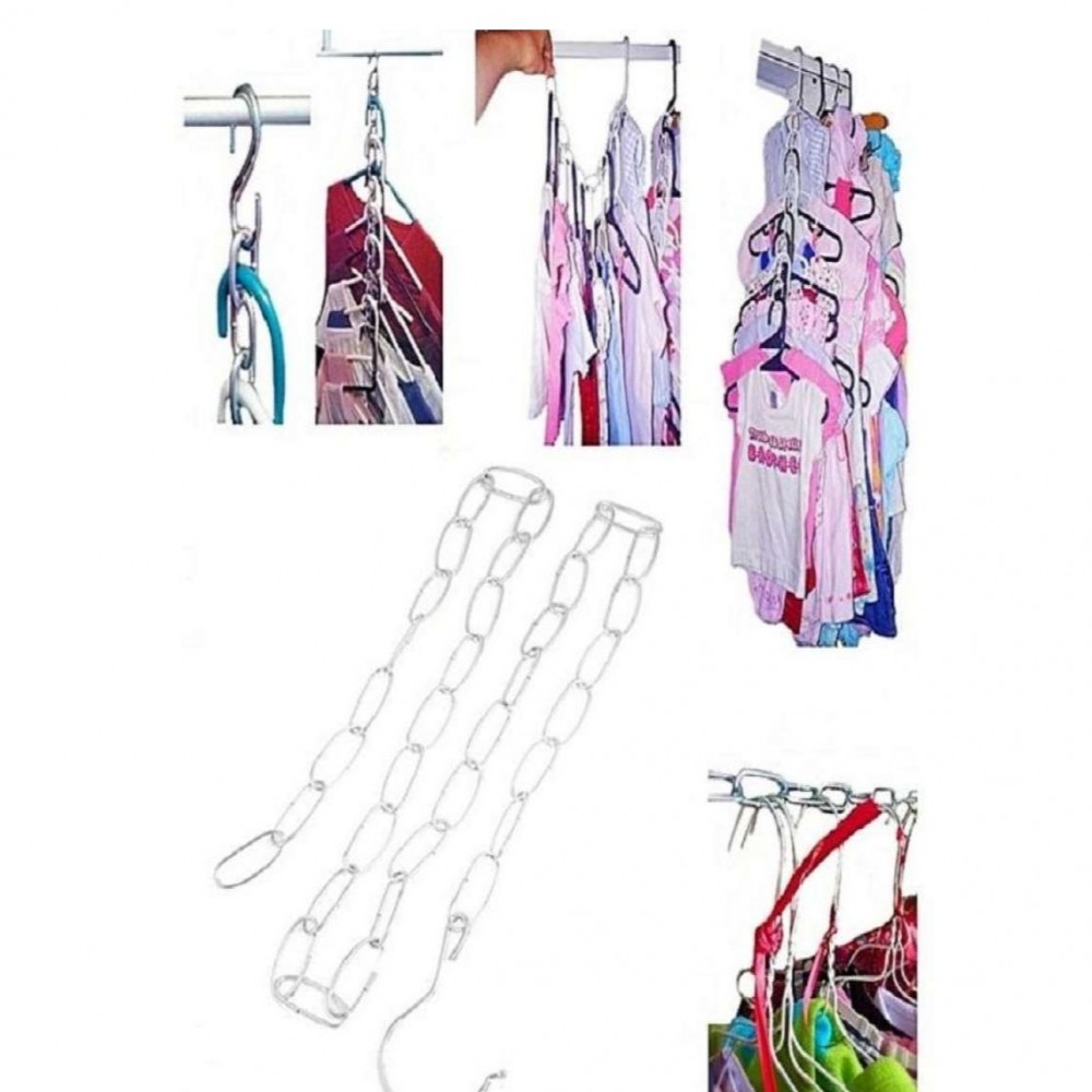 Space Saver Hanger'S Storage Metal Chain Hanging Organizer